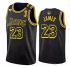 Lebron James #23 Lakers Blk On Court Replica Jersey Mens