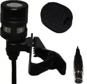 Lavalier Lapel Mic with 4 pin mini XLR TA4F Connector for Shure Transmitters