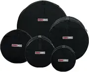 Gator Cases GP-FUSION16 Standard Padded Nylon Bag 5pc Set for Fusion Style Drum Kits with 16" Floor Tom