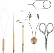 Fly Tying Tools Combo Kit Whip Finisher Bobbin Holder Bo in Bobbin Threader for Fishing 6pcs kit