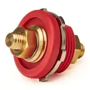 Automotive Plumbing Solutions Battery Cable Bulkhead Adaptor - Red