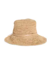 Hat Attack Betty Crochet Raffia Straw Bucket Hat