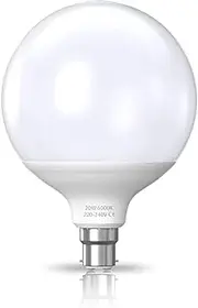 Bonlux 20W B22 LED Bayonet Light Bulb, G120 Globe LED Light Bulb, Equivalent of 200W Halogen Bulb, Energy Efficient, Long Lifespan, AC220-240V Warm White 3000K (Non-Dimmable, Pack of 1)