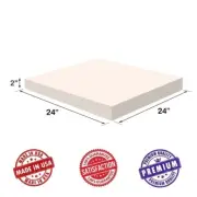 Upholstery Foam-Square Cushion Sheet - High Density 2"x24"x24"- Soft Premium