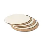 Round Placemats, Set of 6, Handmade by Braided Cotton Cord for Kitchen and Di...
