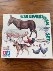 Vintage Tamiya Military Minitures Livestock Set 1/35 scale, Kit # 3628, sealed
