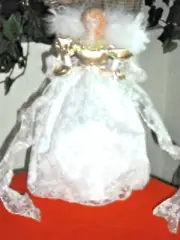 Lighted Angel Tree Topper by Roman - Feather Wings
