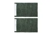 2PK Algodon Polyester Lawson Plush Bath Runner Non-Slip Soft Mat Thyme 50x100cm