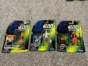 Three (3) Star Wars toys POTF Nien Nunb Biggs Darklighter Hoth Rebel Soldier
