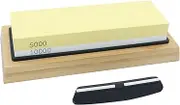 5000/10000 Grit White Corundum -Sided Whetstone with Bamboo Base an for Cutter Sharpening Multicolor72 1 Set