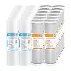 1-24 Pack 10x2.5" 2-Stage Reverse Osmosis Sediment CTO Carbon Block Water Filter