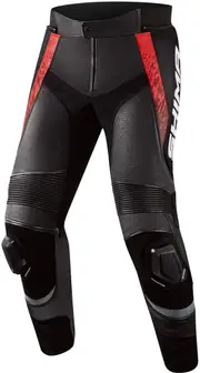 SHIMA STR 2.0 Motorcycle Leather Pants, black-red, Size 50 for Men Black Red
