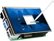 3.5 Inch Touchscreen for Raspberry Pi 5, 480 x 320 Pixels 60 FPS Mini Monitor with Stylus and Mini Fan for Raspberry Pi 3/4/5