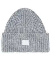 [Acne Studios Kids] Acne Studios Kids Face ribbed-knit wool beanie Y 6 grey