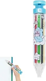 Xinhuju Retractable Coloured Pencils, Coloured Pencils, 8 in 1 Colourful Children's Colouring Pencils, Design of Practical and Adorable, Retractable Colouring Pencils