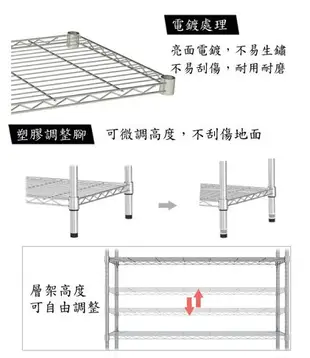 莫菲思 90*35*240四層置物架