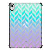iPad 10.9-inch (10th gen) iPad Impact Case Pastel Ombre Herringbone Transparent