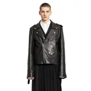 [ANN DEMEULEMEESTER] Arvid Perfecto in Vintage Lux Grained Leather Black