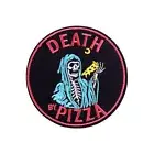 Death by Pizza Sew On Iron On Patch Embroidered Badge Patches For Clothes DIY