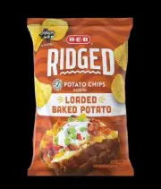 Ridged Loaded Baked Potato Flavored Potato Chips 9oz Bag
