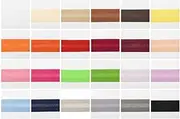 Jajasio Cotton Bias Binding Tape 25 mm Wide in 40 Colours Edging Tape Cotton Seam Tape / Colour: 01 - White