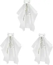 [LIFKOME] Bow Veil Bride to Be Veil Wedding Veil Party Favors Wedding Bridal Veil Mother Robe Brides Tote Party Supplies Accessories Head Decorations Bridal Veils Fanny Net White Mesh