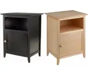 End Table Night Stand Bedside Storage Space Shelf Desk Top Accent Traditional