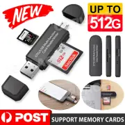 TF SD Card Reader Micro USB OTG to USB 2.0 Adapter for PC Laptops Tablets Mobile