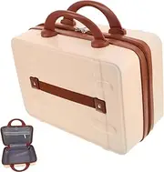 [Didiseaon] Mini Suitcase Retro Makeup Organizer Cosmetic Travel Case for Women Stylish Handheld Vanity Storage Compact Design with Organized Compartments Lightweight and Durable Material