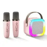 K12 Karaoke Machine Portable Bluetooth 5.3 PA Speaker System with 1-2 Wireless M