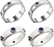 [AGDGV] 4Pcs Howls Moving Castle Rings Sophie Rings - Anime Cosplay Jewelry Gift Set, Adjustable Open Ring Alloy Metal Unisex for Women Men, Officially Inspired Howl's Moving Castle Fans