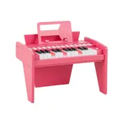 Costway 25-Key Piano Keyboard w/Music Stand & Teaching Mode Mini Electronic Piano Pink