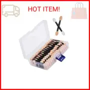 120PCS Disposable Dual Sides Eye Shadow Sponge Applicators with Container, 2.44'