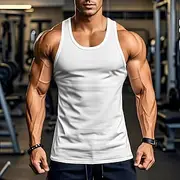 Men's Tank Top Vest Undershirt Sleeveless Shirt Sleeveless Round Neck Crewneck Summer Solid Color Plain Fashion Classic Comfortable Street Casual Sports Black