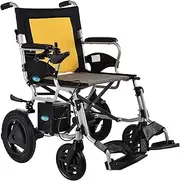 Deluxe Electric Wheelchair Motorized Fold Foldable Power Wheel Chair, Lightweight Folding Carry Electric Wheelchair, Powerful Dual Motor, Suitable for Elderly and Disabled