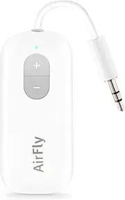 Twelve South 4353 Airfly SE | Wireless Transmitter/Receiver with Audio Sharing for Up to 2 Airpods/Wireless Headphones to Any Audio Jack for use On Airplanes, Boats or in Gym, Home, Auto