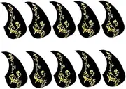 ERINGOGO 10pcs Acoustic Guitar Pickguard for Folk Guitars Durable Scratch Protection Plate for Musicians Easy Installation for Studio Stage Home Use