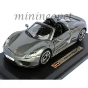 BBURAGO 18-21076 PORSCHE 918 SPYDER 1/24 DIECAST MODEL CAR GREY