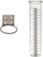 Mateda 7" Capacity Rain Gauge with Stainless Steel Mounting Rack Holder, Post...