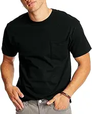 [Hanes] Men's Short Sleeve Pocket Tee Value Pack (Available in 1 Or 2 Pack)