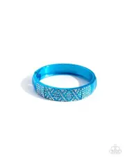 Paparazzi Refulgent Rebel - Blue - Hinge Bracelet