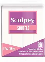 Sculpey SU6-6001 Souffle Igloo Polymer Clay, White, 1.7oz/48gm