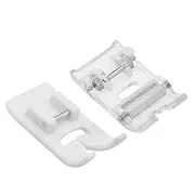 [TISEKER] 2 Pieces Roller and Non-Stick Zigzag Teflon Sewing Machine Presser Foot - Fits for All Low Shank Snap-On Singer, Brother, Babylock, Janome, Simplicity, Etc Sewing Machine