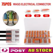 75X/Box For Wago 415 Electrical Connectors Wire Block Clamp Terminal 2/3/5 Way
