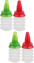 Anneome 2sets DIY Fondant Icing Bottles Set Nozzle Squeeze Bottles for Cookie Decorating Cake Icing Supplies 2pcs*2 Random Color