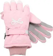 [BUGUUYO] Winter Gloves Warm Gloves Men's Gloves Men Gloves Ski Gloves Waterproof Gloves Womans Gloves Thermal Gloves Snowboarding Gloves Womens Snowboard Gloves Pink Pu Leather
