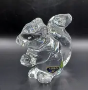 Bohemia 24% Lead Crystal Art Glass Squirrel Figure Paperweight