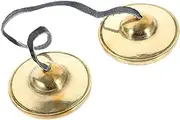 INOOMP Copper Cymbals Bell for Meditation and Yoga Portable Hand Percussion Instrument for Adults Stylish Design for Various Occasions Music Lovers