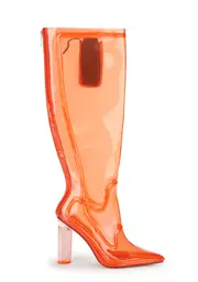 [AZALEA WANG] Deedee Clear Knee High Boots