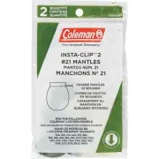BRAND NEW TWO COLEMAN LANTERN MANTLES #21 INSTA CLIP 1 PACK OF 2 (2 MANTLES)